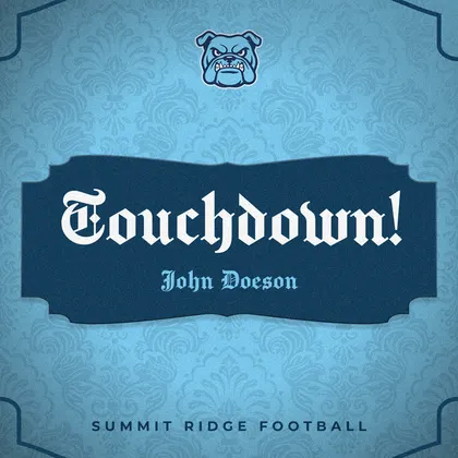 Matching touchdown graphic